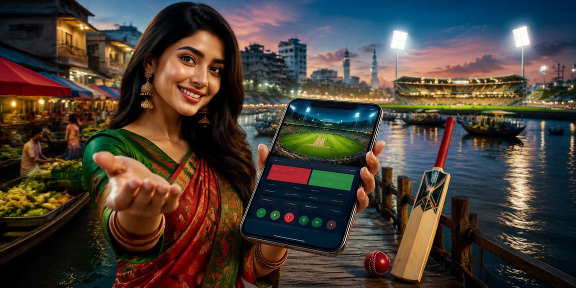 বরিশালের একজন তরুণী crickex bangla - তে গেম খেলছেন
