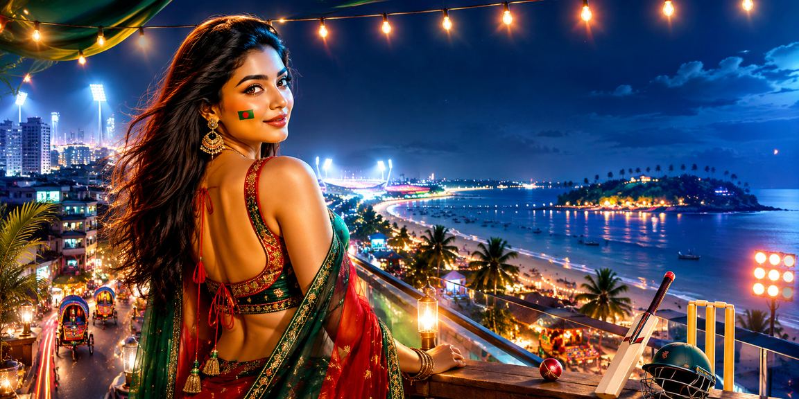 ঢাকার সমুদ্র সৈকতে একজন তরুণ মোবাইলে ক্রিকেট বেটিং উপভোগ করছেন