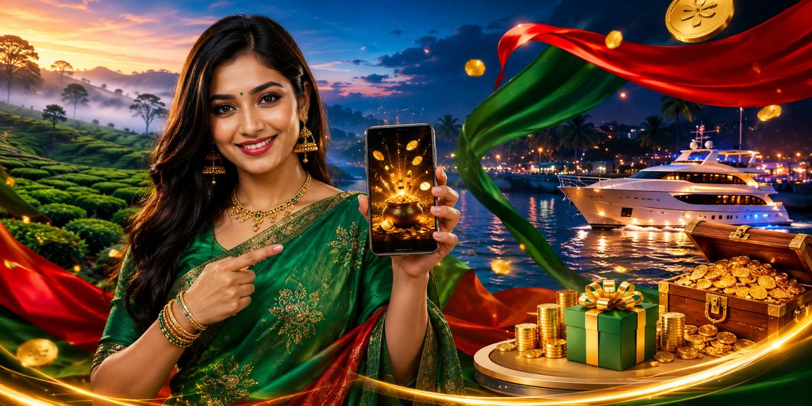 সিলেটে একজন তরুণী শাড়ি পরে মোবাইলে বেটিং করছেন এবং ক্যাশব্যাক সুবিধা উপভোগ করছেন